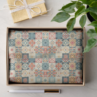 Vintages, Patchwork-Stepplook Seidenpapier