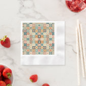 Vintages, Patchwork-Stepplook Serviette (Beispiel)
