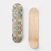 Vintages, Patchwork-Stepplook Skateboard (Vorderseite)