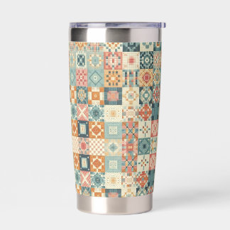 Vintages, Patchwork-Stepplook Thermobecher