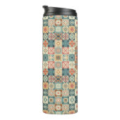 Vintages, Patchwork-Stepplook Thermosbecher (Nach rechts gedreht)