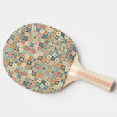 Vintages, Patchwork-Stepplook Tischtennis Schläger (Seitenansicht)