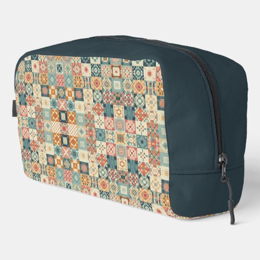 Vintages, Patchwork-Stepplook Waschbeutel (Rechte Ecke)