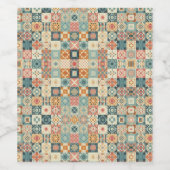 Vintages, Patchwork-Stepplook Weinetikett (Einzelnes Label)