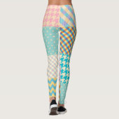 Vintages Patchwork: Textil - Nahtloser Hintergrund Leggings (Rückseite)