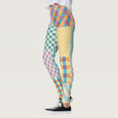 Vintages Patchwork: Textil - Nahtloser Hintergrund Leggings (Links)