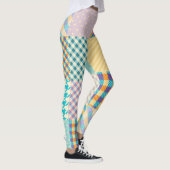 Vintages Patchwork: Textil - Nahtloser Hintergrund Leggings (Rechts)