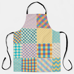 Vintages Patchwork: Textil - Nahtloser Hintergrund Schürze