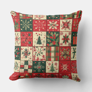 Vintages Patchwork Weihnachtsbaum Kissen