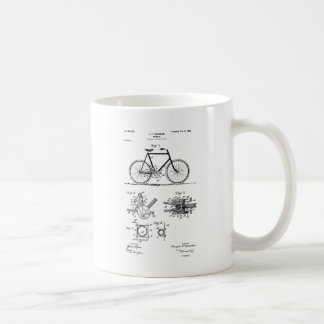 Vintages Patent, das Fahrrad 1900 zeichnet Kaffeetasse