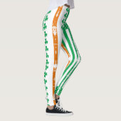 Vintages Patrick Green Irish Flag Clover Kleeblatt Leggings (Rechts)
