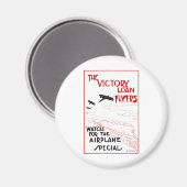 Vintages Patriotikum, Flyer von Siegesdarlehen Flu Magnet (Vorderseite/Rückseite)