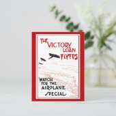 Vintages Patriotikum, Flyer von Siegesdarlehen Flu Postkarte (Stehend Vorderseite)