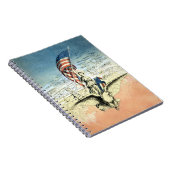 Vintages Patriotikum, Lady, Adler mit amerikanisch Notizblock (Rechte Seite)