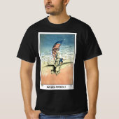 Vintages Patriotikum, Lady, Adler mit amerikanisch T-Shirt (Vorderseite)