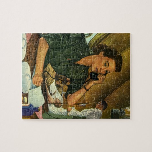 Vintages Patriotikum, medizinische Krankenpflege a Puzzle (Horizontal)