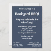 Vintages Patriotikum, Musical Drums GRILLEN Einlad Einladung (Rückseite)