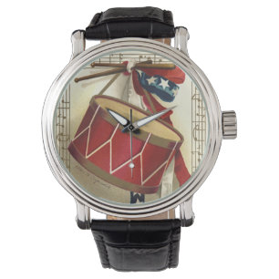 Vintages Patriotikum, Trommeln mit musikalischen B Armbanduhr