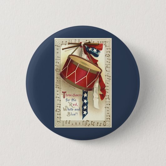 Vintages Patriotikum, Trommeln mit musikalischen B Button (Vorderseite)