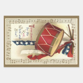 Vintages Patriotikum, Trommeln mit musikalischen B Geschenkpapier Set (Vorderseite 3)