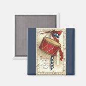 Vintages Patriotikum, Trommeln mit musikalischen B Magnet (Vorderseite/Rückseite)