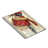 Vintages Patriotikum, Trommeln mit musikalischen B Notizblock (Rechte Seite)