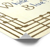 Vintages Patriotikum, Trommeln mit musikalischen B Poster (Ecke)