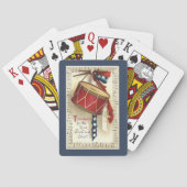 Vintages Patriotikum, Trommeln mit musikalischen B Spielkarten (Rückseite)