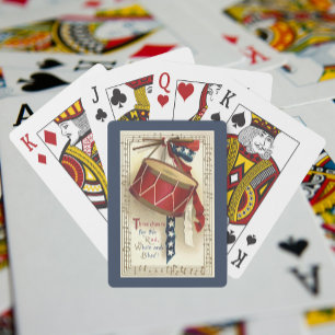 Vintages Patriotikum, Trommeln mit musikalischen B Spielkarten