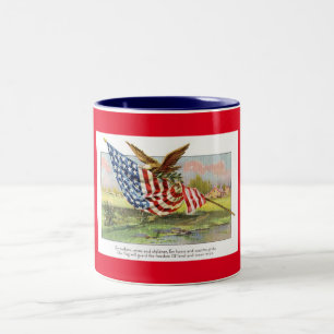 Vintages Patriotikum Zweifarbige Tasse