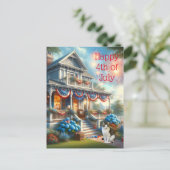 Vintages Patriotisches 4. Juli Postkarte (Stehend Vorderseite)