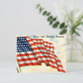 Vintages Patriotisches 4. Juli Postkarte (Stehend Vorderseite)