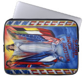 Vintages Patriotisches Amerika, Freiheit der Fried Laptopschutzhülle (Vorderseite)