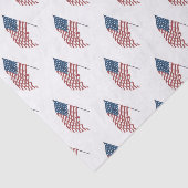 Vintages patriotisches amerikanisches Fahnen im Wi Seidenpapier (Ausschnitt)