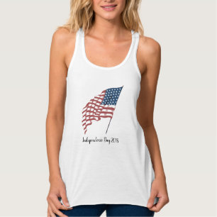 Vintages patriotisches amerikanisches Fahnen im Wi Tank Top