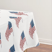 Vintages patriotisches amerikanisches Fahnen im Wi Tischdecke (Beispiel)