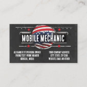 Vintages Patriotisches Auto Mechanisches amerikani Visitenkarte (Vorderseite)