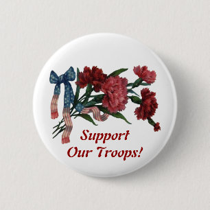 Vintages Patriotisches Band und Blume Button