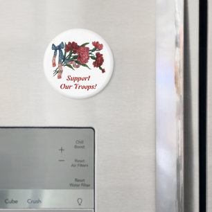Vintages Patriotisches Band und Blume Magnet