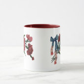 Vintages Patriotisches Band und Blume Tasse (Zentrum)