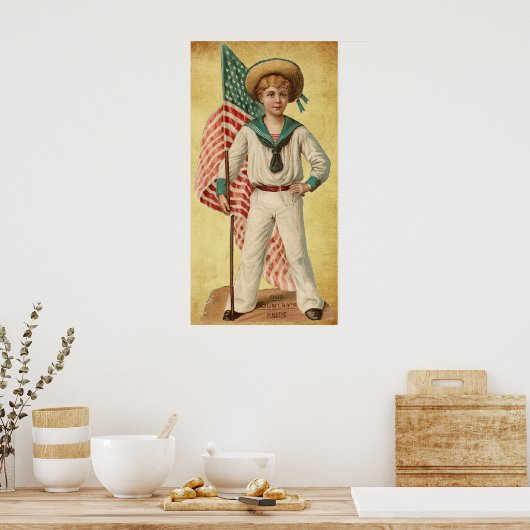 Vintages patriotisches Poster (Küche)