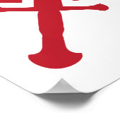 Vintages Patriotisches Poster - Gostelowe-Flagge (Ecke)