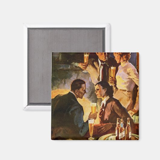 Vintages PBR-Magnet Magnet (Vorderseite/Rückseite)