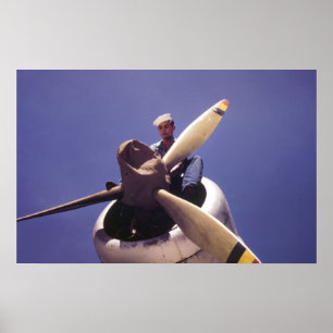 Vintages PBY-Flugzeug des Typs WW2 Poster