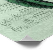 Vintages Peach and Bird Poster (Ecke)