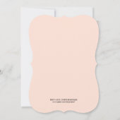 Vintages Peach Art Deco Jubiläum Party Einladung (Rückseite)