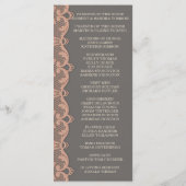 Vintages Peach Gray Lace Hochzeitsprogramm Programm (Rückseite)