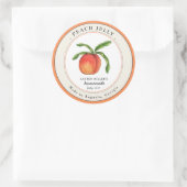 Vintages Peach Jelly Jam Round-Label Runder Aufkleber (Tasche)