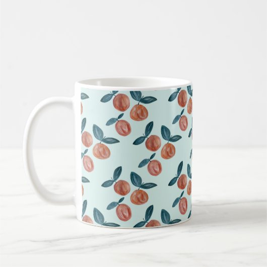 Vintages Peach Pattern Painting Kaffeetasse (Links)