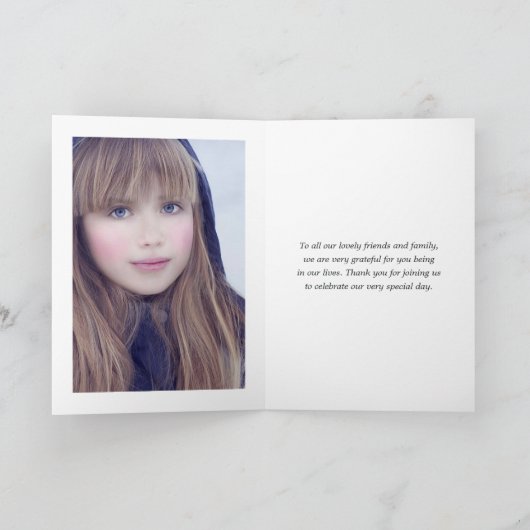 Vintages Peacock Fantasy-Foto Dankeskarte (Innenseite)